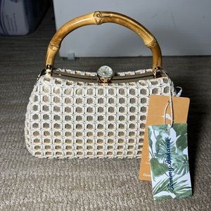 Tommy Bahama Alessia Natural Gold Shimmer Small Bag